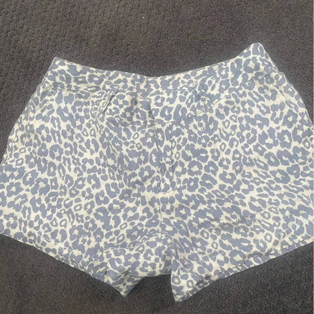 Cynthia Rowley Leopard Print Linen‎ Shorts